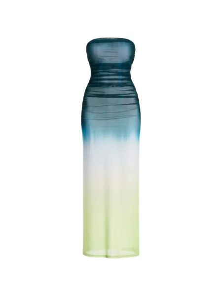 Rochie Significant Other cu gradient fără bretele de costum albastru
