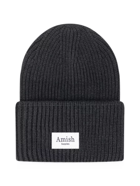 Căciulă Amish tricotate cu autograf negru