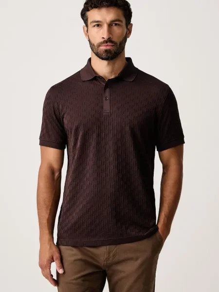 Tricou polo Karl Lagerfeld maro