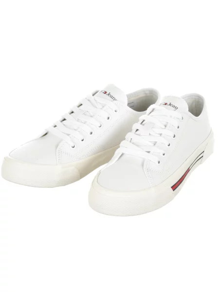 Blugi Tommy Hilfiger cu toc jos alb