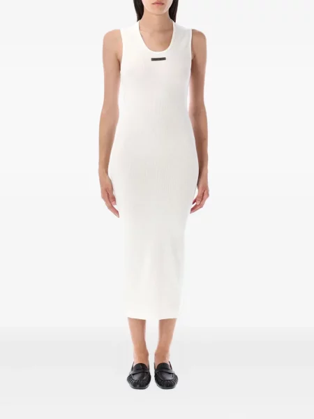 Rochie midi Fear Of God Essentials până la genunchi de costum alb
