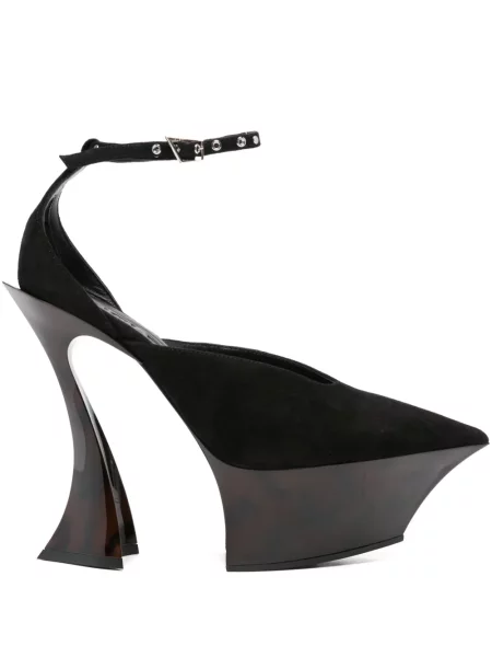 Pantofi cu toc Mugler cu platformă negru