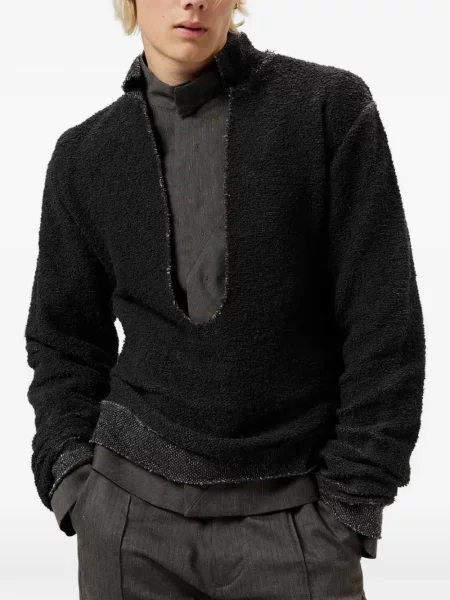 Bouclé pulover 424 negru