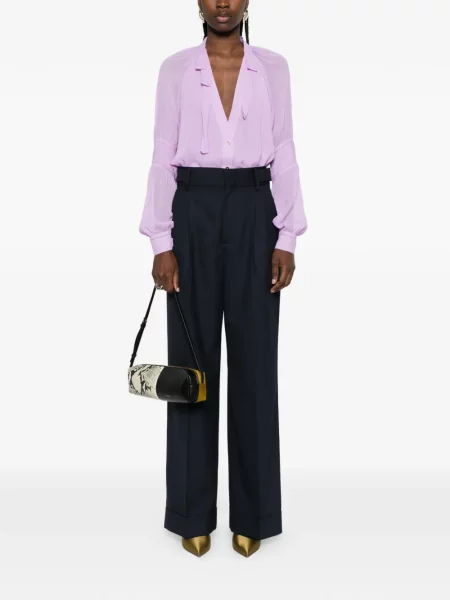 Cămașă Alberta Ferretti lungă violet