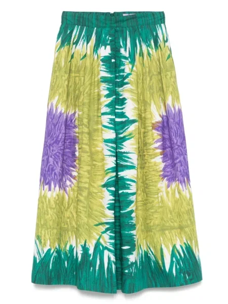 Fustă midi Weekend Max Mara până la genunchi verde