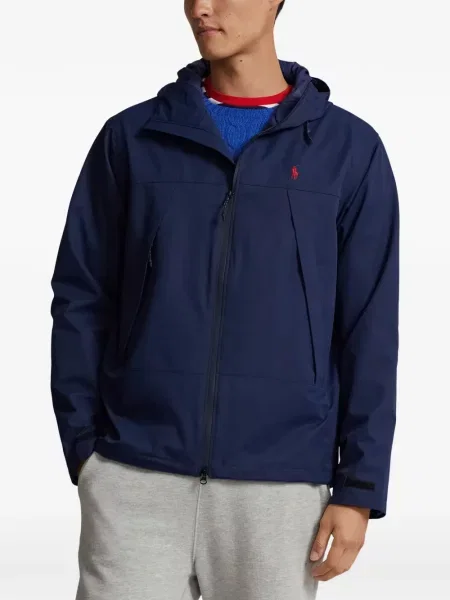 Fleece polo Polo Ralph Lauren με κέντημα με λαιμόκοψη v κόκκινο