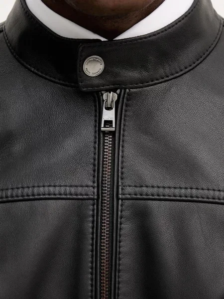 Кожаная куртка Michael Kors черная