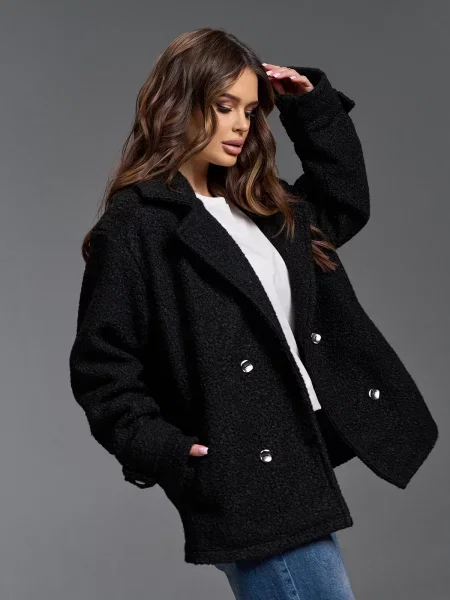 Вовняне Пальто ISSA Plus чорний