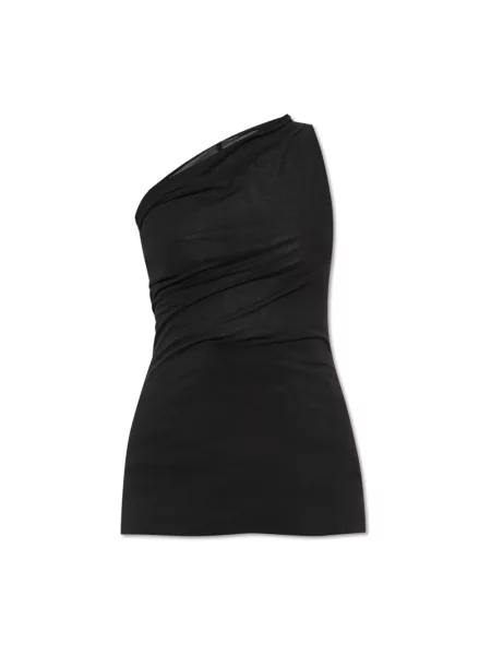 Podkoszulka Rick Owens na jednym ramieniu czarna