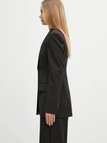 Μάλλινο σακάκι Sportmax ADAMO καφέ