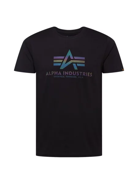 Alpha Industries Basic Rainbow Reflective tričko pánske čierne
