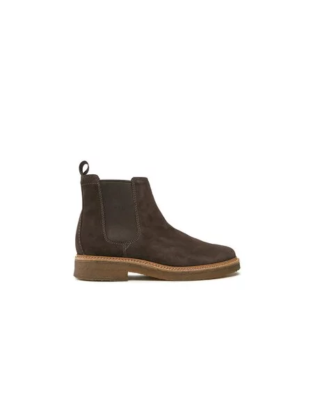 Kotníková obuv s elastickým prvkem Clarks hnědé
