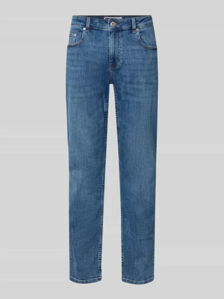 Jeansy krój slim fit z klasycznymi 5 kieszeni Review niebieskie