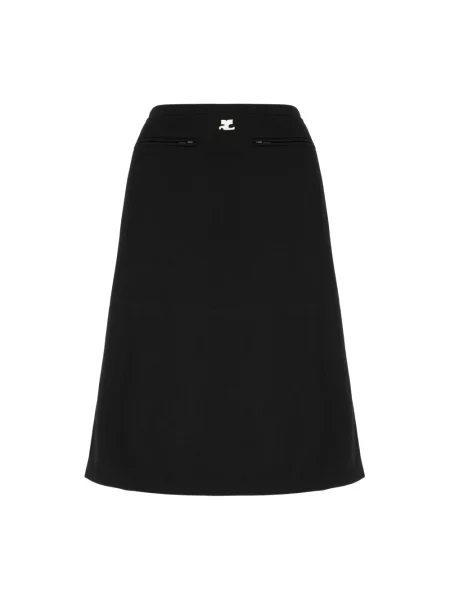 Spódnica midi Courreges do kolan czarna