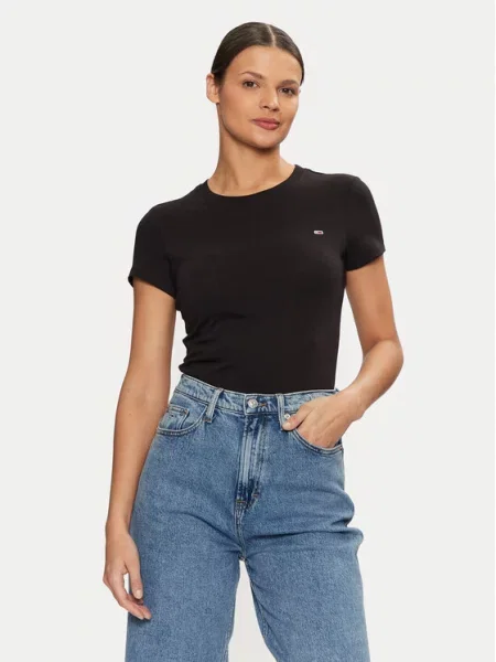 T-Shirt Tommy Jeans μαύρο