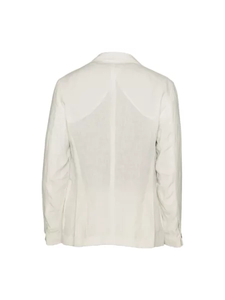 Lniana marynarka Emporio Armani biała