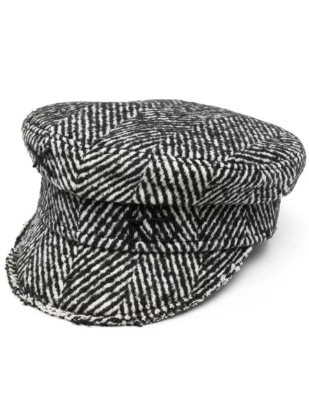 Șapcă Ruslan Baginskiy cu model herringbone negru