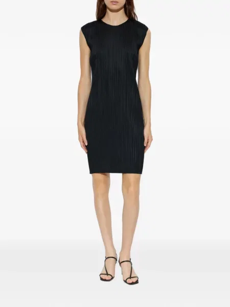 Αμάνικη μίνι φόρεμα Pleats Please Issey Miyake μαύρο