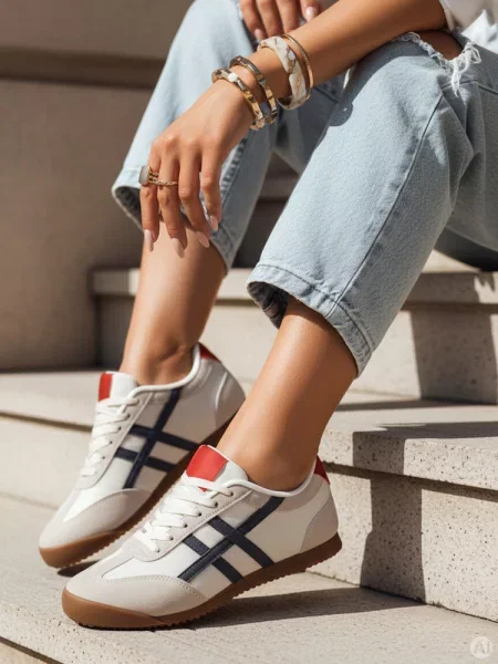 Sportowe sneakersy RUNLUX Dstreet czerwone