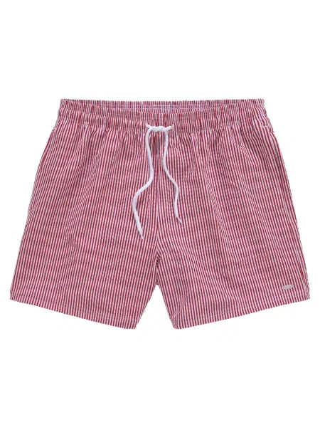 VENICE BEACH Plavecké šortky krvavě červená bílá