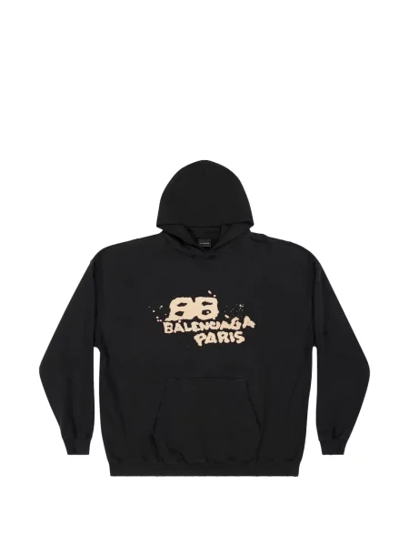 Суичър с качулка Balenciaga черно