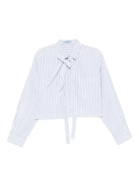 Koszula Prada w paski niebieska