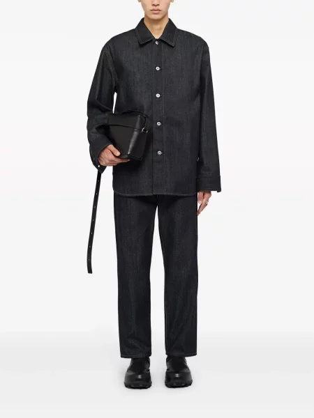 Ilgas marškiniai Jil Sander mėlyna