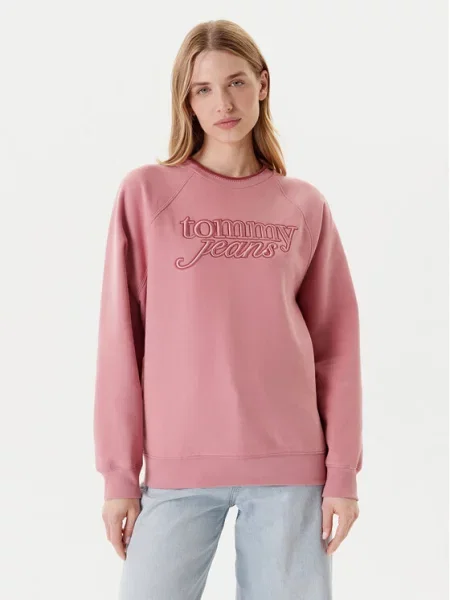 Megztinis Tommy Jeans rožinė