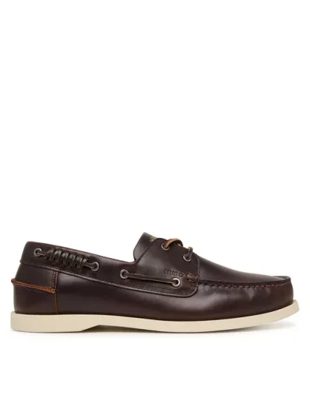 HUGO De piele mocasini Darcy_boat_lt maro