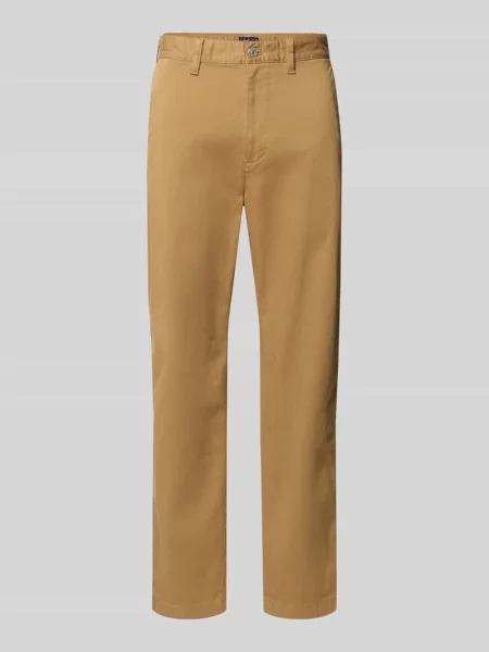 Chinosy o kroju tapered z mieszanki bawełny model ‘SONNY’ Tommy Jeans beżowe