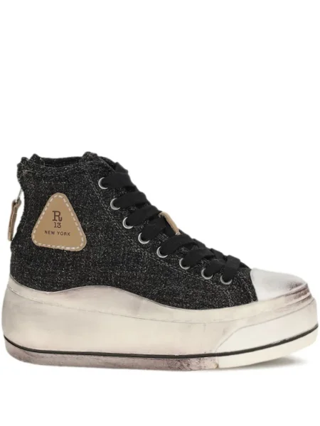 Sneakerși R13 cu platformă negru
