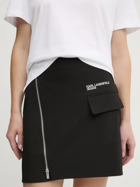 Karl Lagerfeld Jeans spódnica mini ołówkowa czarny
