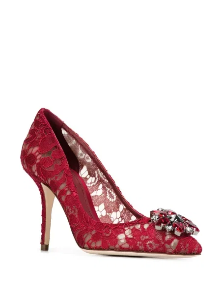 Krajkové lodičky Dolce & Gabbana červené