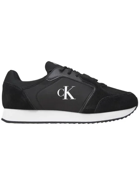 Fűzős csipkés félcipo Calvin Klein Jeans fekete