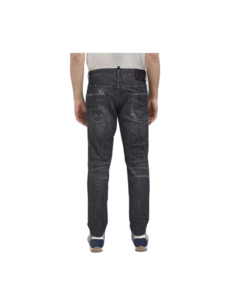 Jeansy straight leg Dsquared2 czarne
