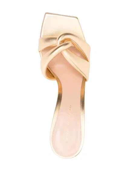 Mule natikače Gianvito Rossi zlatna