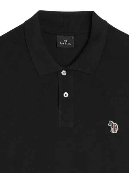 Ζεβρε polo Ps Paul Smith μαύρο
