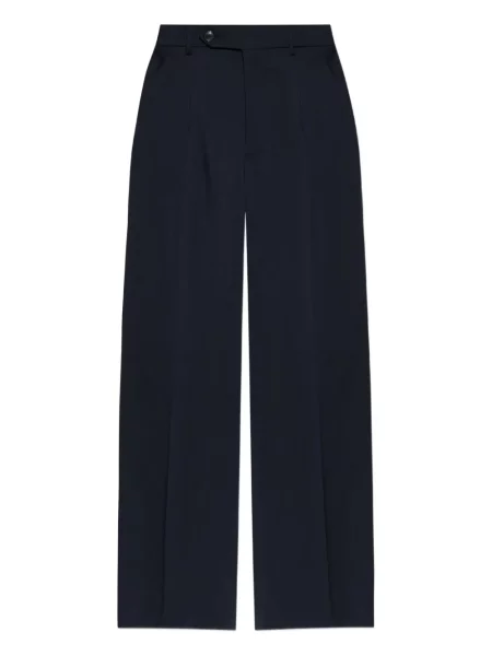 Vlněné široké kalhoty Vivienne Westwood modré
