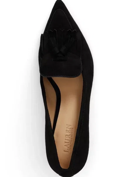 Lauren Ralph Lauren Велурени обувки с тънък Adrienne Klt черно