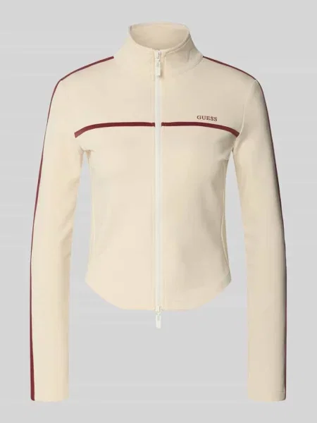 Bluza rozpinana o kroju slim fit ze stójką model Jasmine' Guess Activewear biała