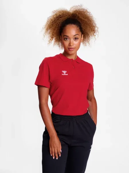 Koszulka polo Hummel Go czerwona