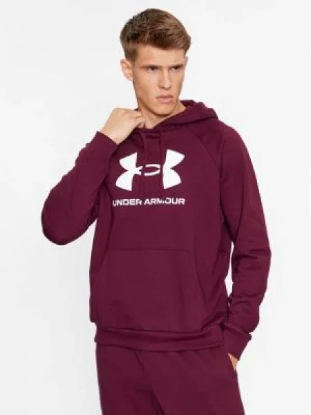 Fleecová fleecová mikina Under Armour vínová