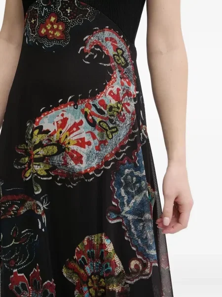 Rochie Desigual cu imagine cu model paisley de costum negru