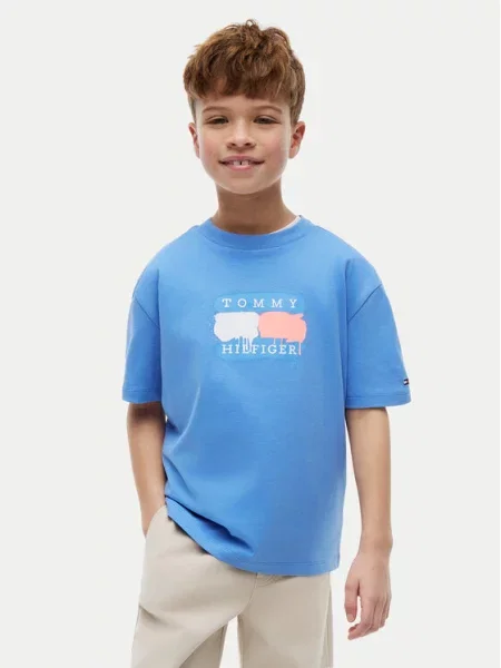 Dětské tričko Tommy Hilfiger modré