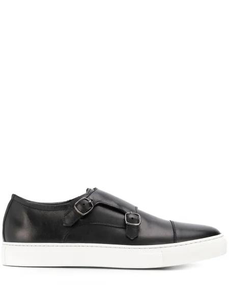 Sneakerși Scarosso cu cataramă negru