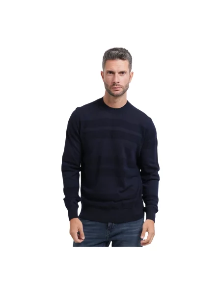 Sweter Boss wełniany niebieski