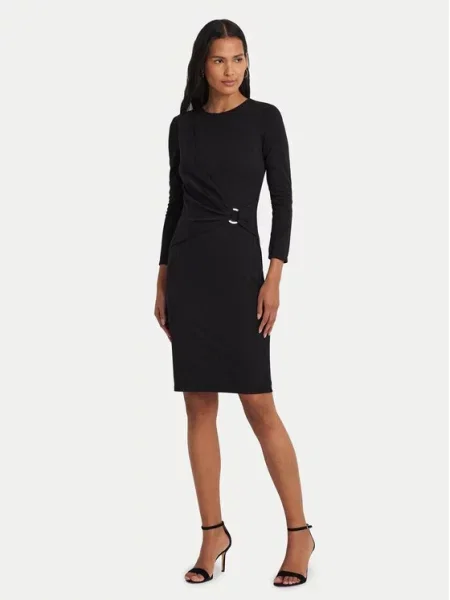 Vsakodnevna obleka Lauren Ralph Lauren črna