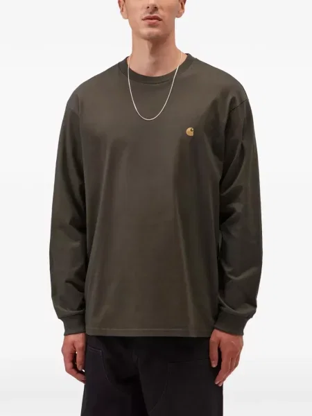 Μακρυμάνικη μακρύς μπλούζα Carhartt Wip καφέ