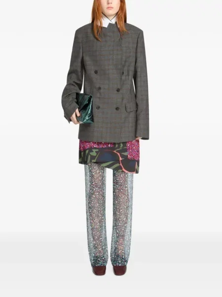 Geantă Dries Van Noten din piele verde