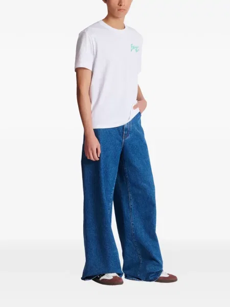 Tricou Balmain cu imagine alb